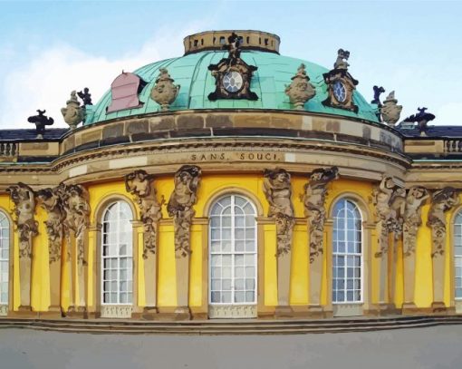 Aesthetic Sanssouci Palace Brandenburg Diamond Painting