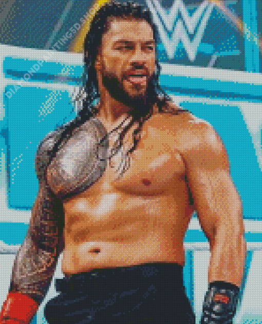 American Professional Wrestler Roman Reigns Diamond Painting