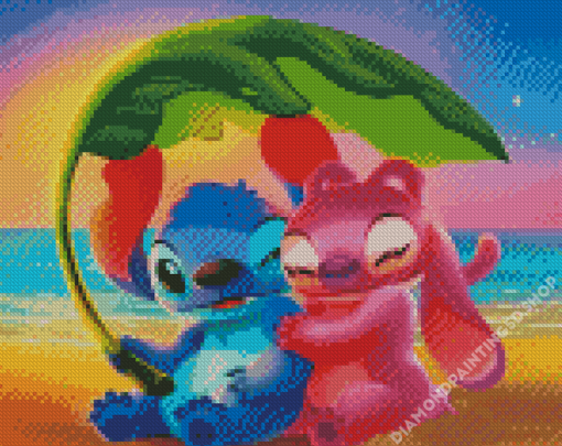 Stitch And Lilo Characters Diamond Painting