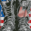 Army Black Boot Diamond Painting