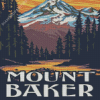 Mt Baker Poster Art Diamond Painting