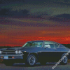 Black 1969 Chevrolet Chevelle Diamond Painting