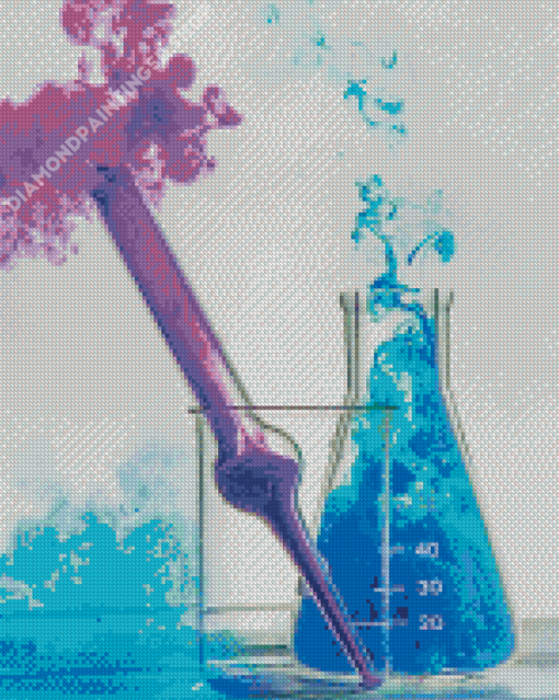 Blue Purple Chemistry Diamond Painting