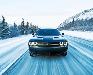 Blue Challenger Car Diamond Painting