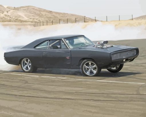 Doms Charger Drifting Diamond Painting
