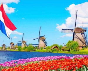 Dutch Windmills Diamond Painting