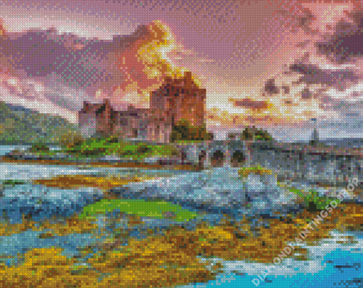 Eilean Donan Castle Building Diamond Painting