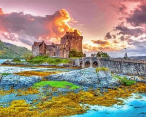 Eilean Donan Castle Building Diamond Painting