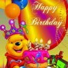 Happy Birthday Winnie The Pooh Poster Diamond Painting