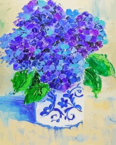 Hydrangeas In Jar Diamond Painting