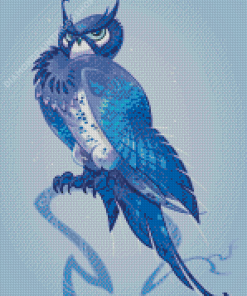 Illustration Mystic Blue Owl Diamond Painting