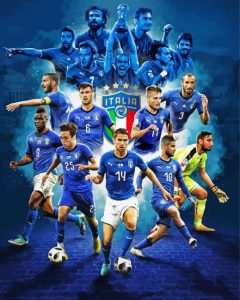 Italy National Football Team Azzurri Diamond Painting