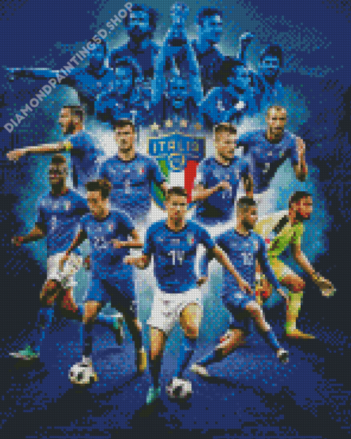 Italy National Football Team Azzurri Diamond Painting