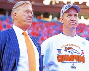 John Albert Elway And Peyton Diamond Painting