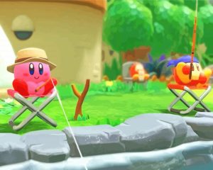 Kirby Fishing Diamond Painting