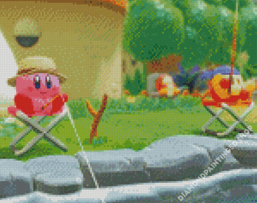 Kirby Fishing Diamond Painting