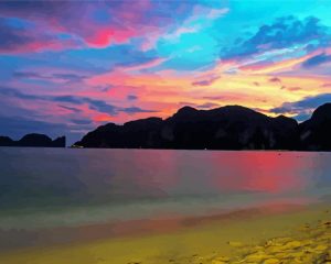 Koh Phi Phi Sunset Seascape Diamond Painting