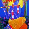 Krishna With Flute Diamond Painting