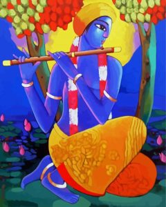 Krishna With Flute Diamond Painting