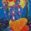 Krishna With Flute Diamond Painting