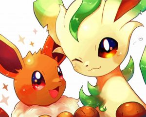 Leafeon And Eevee Diamond Painting