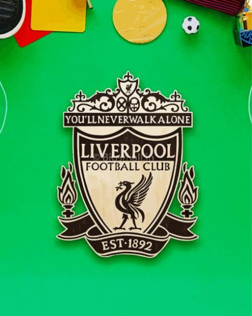 Liverpool Engraved Wooden Crest Diamond Painting