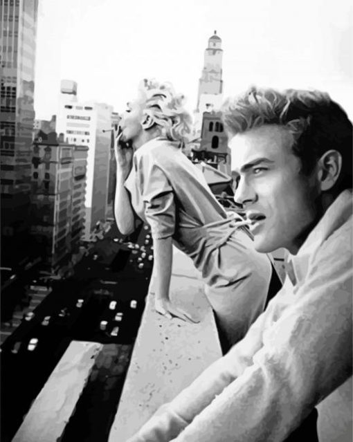 Marilyn And James Dean Smoking Diamond Painting