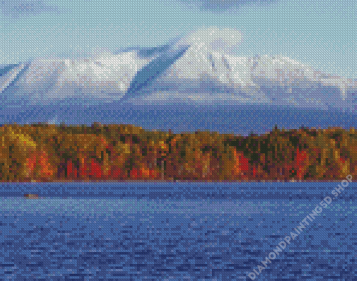 Mount Katahdin By Lake Diamond Painting