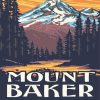 Mt Baker Poster Art Diamond Painting