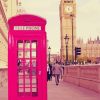 Pink Phone Booth London City Diamond Painting