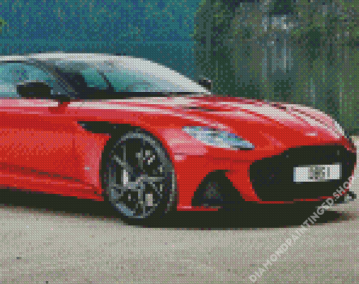 Red Aston Martin Sport Car Diamond Painting