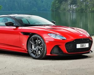 Red Aston Martin Sport Car Diamond Painting