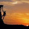 Rock Climbing Silhouette Sunset Diamond Painting