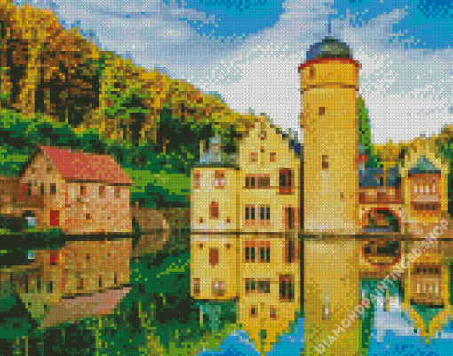 Schloss Mespelbrunn Germany Diamond Painting