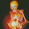 Skelton On Fire Diamond Painting