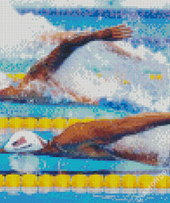 Swimming Competition Swimmers Diamond Painting
