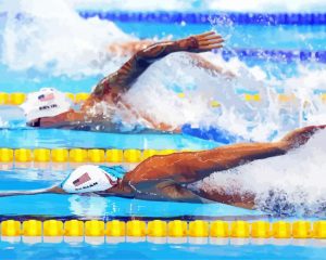 Swimming Competition Swimmers Diamond Painting