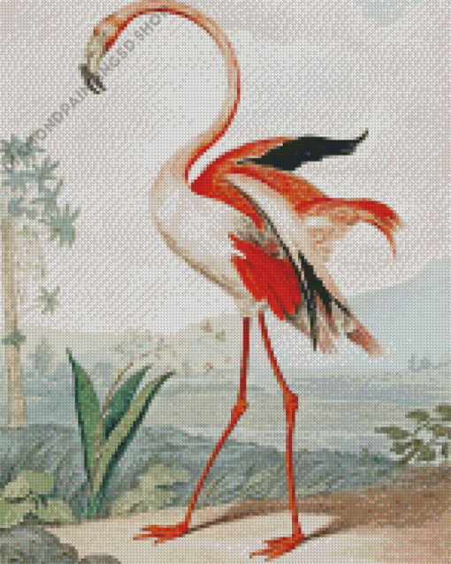 Vintage Flamingo Diamond Painting