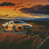 Yellow Audi A4 Car Diamond Painting