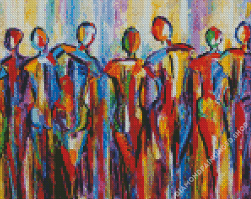 Abstract Colorful People Diamond Painting