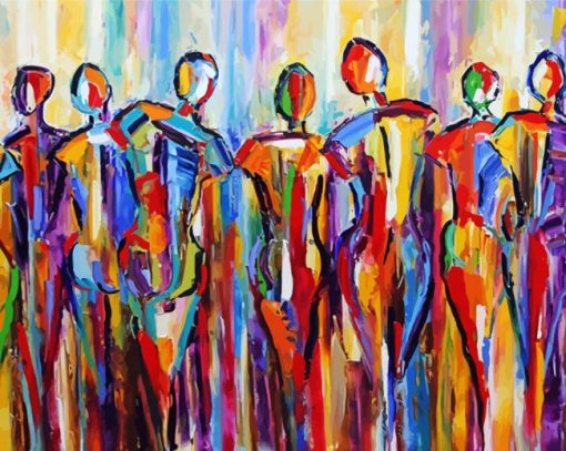 Abstract Colorful People Diamond Painting