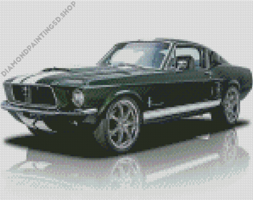 Aesthetic Mustang Car 1967 Engine Diamond Painting