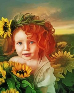 Aesthetic Sunflower Angel Diamond Painting