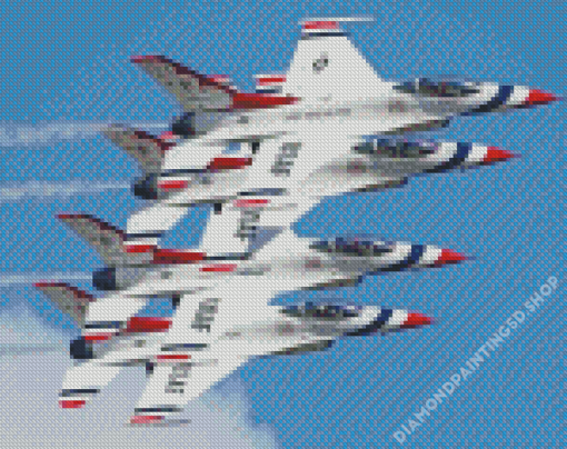 Aesthetic Blue Angels Thunderbird Jets Diamond Painting