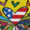 Aesthetic Britto Hearts Diamond Painting