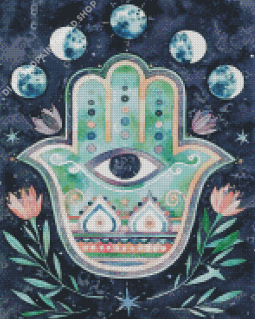 Aesthetic Hamsa Hand Diamond Painting