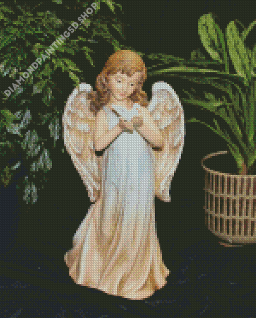 Angel Holding Dove Deco Diamond Painting