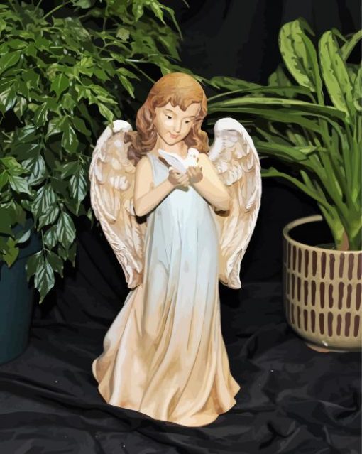 Angel Holding Dove Deco Diamond Painting