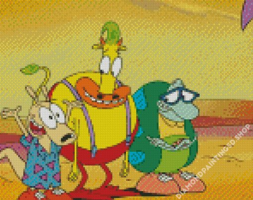 Animation Characters Rockos Modern Life Diamond Painting