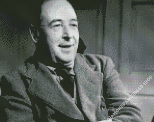 Black And White C S Lewis Diamond Painting